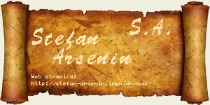 Stefan Arsenin vizit kartica